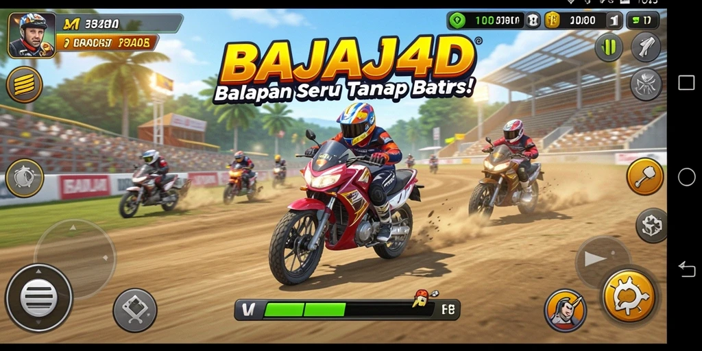 Tampilan menarik dari gameplay balap seru di BAJAJ4D.