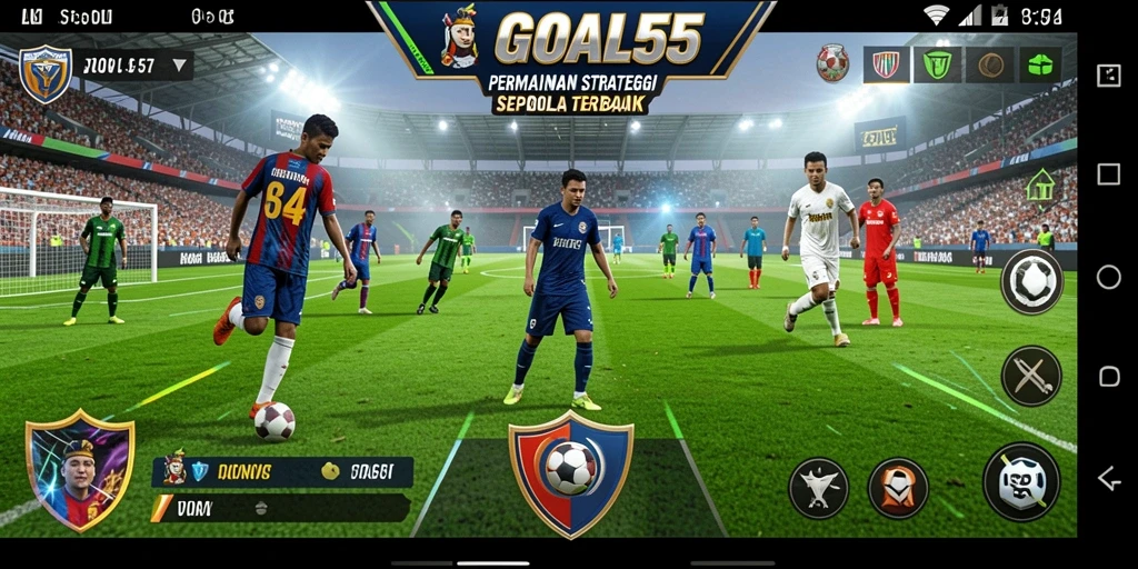 Tampilkan gameplay menarik dan strategi dalam GOAL55.