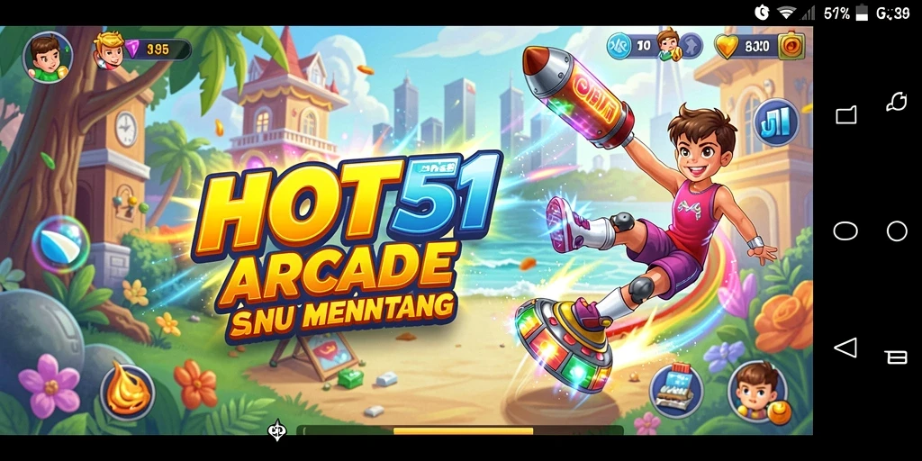 Gameplay HOT51 yang seru dan mendebarkan dengan tantangan menarik.