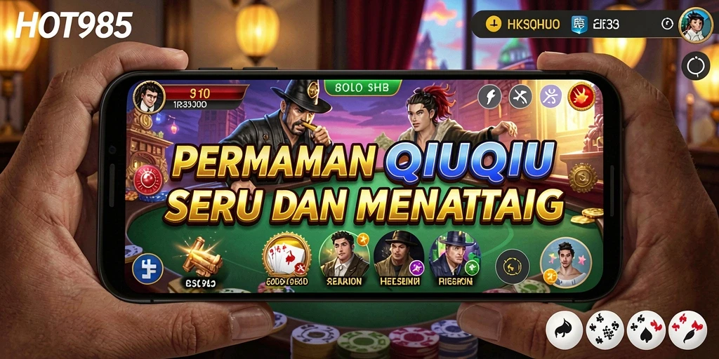 Tampilan permainan QiuQiu yang seru dan kompetitif.