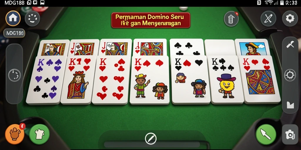 Screenshot MDG188 menunjukkan gameplay seru dalam permainan Domino.