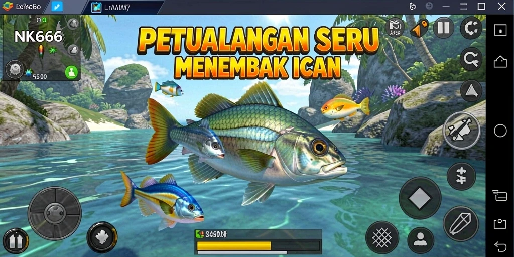 Screenshot menunjukkan gameplay seru dari NK666 Tembak Ikan.