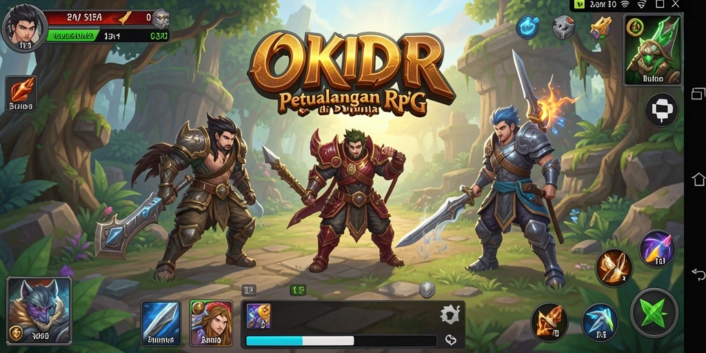 Gameplay RPG di OKIDR yang seru dan menantang.