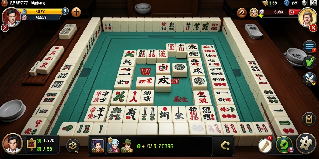 Tampilan gameplay <strong>RPRP777</strong> yang menarik dan menantang di Mahjong.