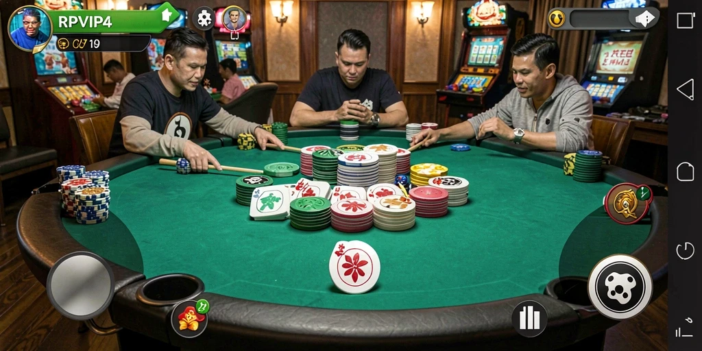 Tampilan gameplay seru dalam RPVIP4, permainan QiuQiu yang menarik.