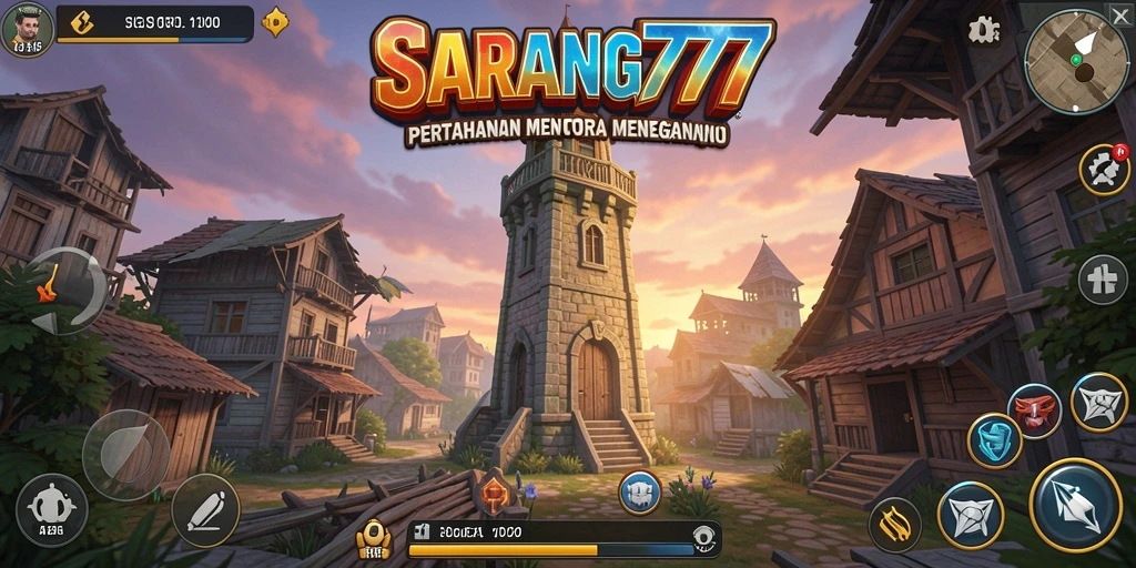 Gameplay Tower Defense SARANG777 yang seru dan menegangkan.