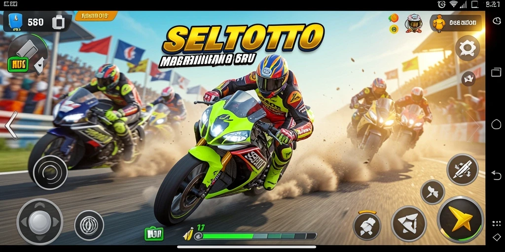 Gameplay seru dan menantang dari game balapan motor SELTOTO.