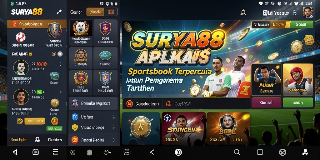 Tampilan gameplay menarik dari aplikasi Sportsbook SURYA88.