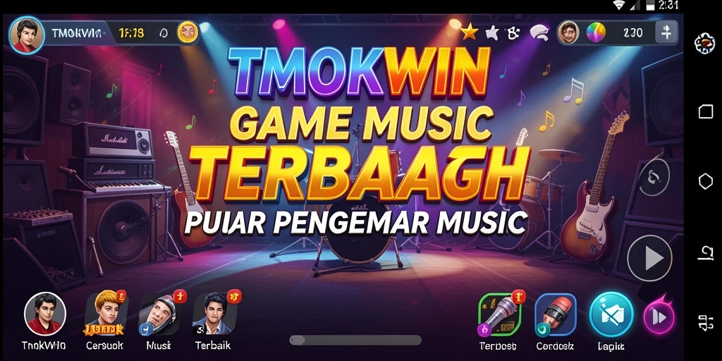 Tampilan gameplay <strong>TMOKWIN</strong> yang menarik dengan berbagai alat musik.
