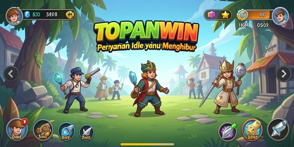 Screenshot gameplay <strong>TOPANWIN</strong> menampilkan keseruan mengelola bisnis dengan efisien.
