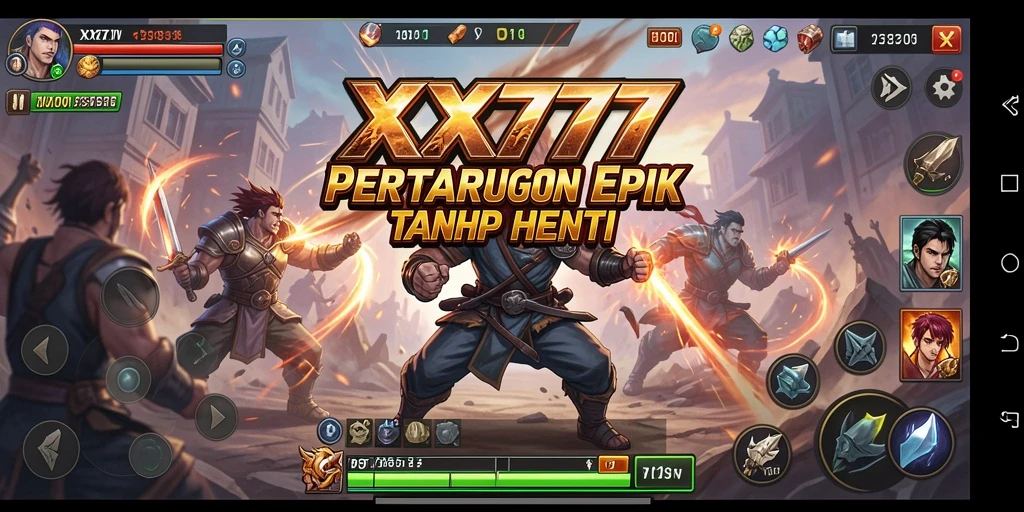 Gameplay seru dengan pertempuran intens di XXX777.